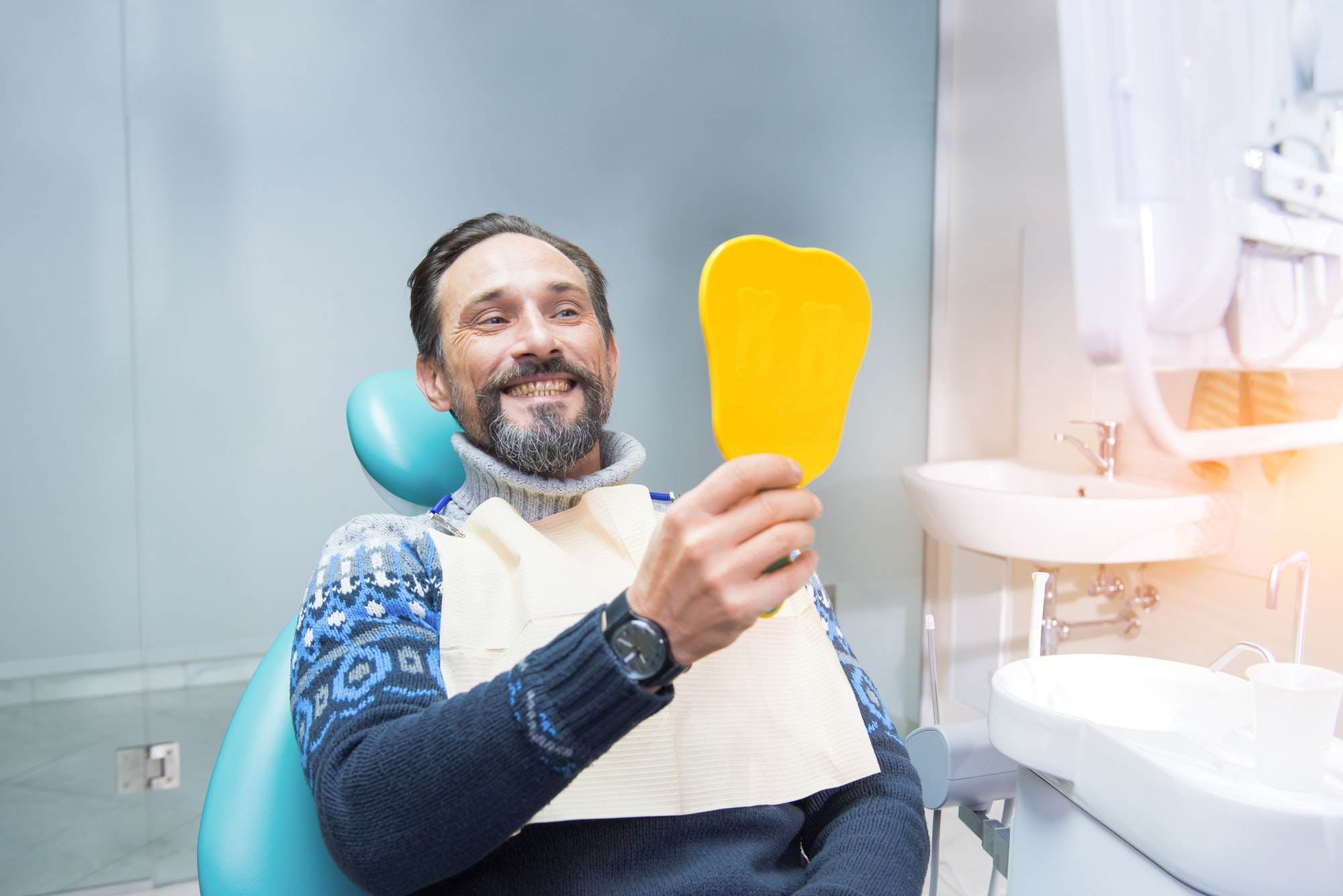 Man in dental chair